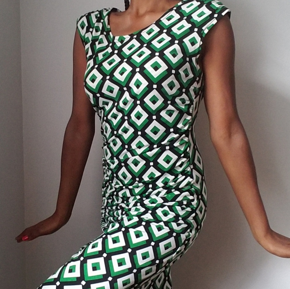Faux Wrap Dress with Ruching